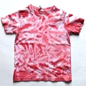 KIDS Red & White Tie Dye T- Shirt